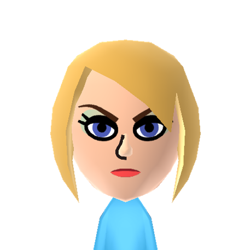 Samus Aran Mii character: Famous ice queen bounty hunter from Nintendo's "Metroid" franchise.