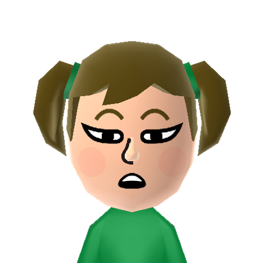 Midori Mii character: From "Wii Sports" and "Wii Party". Expert Mii in Wii Party. An alternate version.