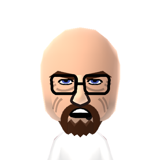 Mr. White Mii character: Main character of the TV series Breaking Bad. Portrayed by Bryan Cranston.