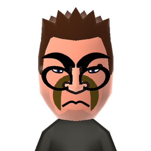 Commando Mii character: Retired Special Agent John Matrix from the movie Commando. One of Arnold Schwarzenegger's classic roles.