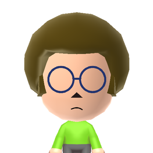 Bertram Mii character: An educated bear from "Rhythm Heaven Megamix". Instead of finding a simple piece of cloth, Bertram relies on the power of "Flow" to clean his glasses.
