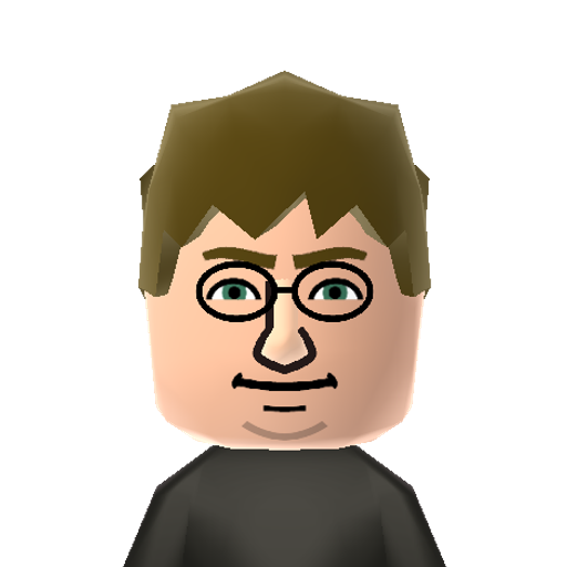 Gaben Mii character: CEO of Valve.
