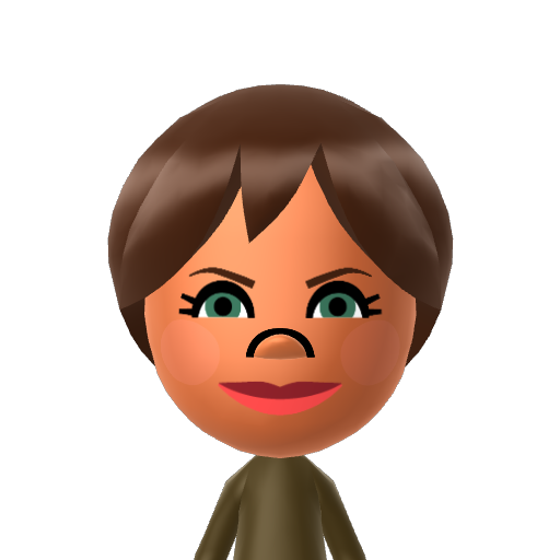 Monica Mii character: A Mii from Press Sports, a mod for Wii Sports.