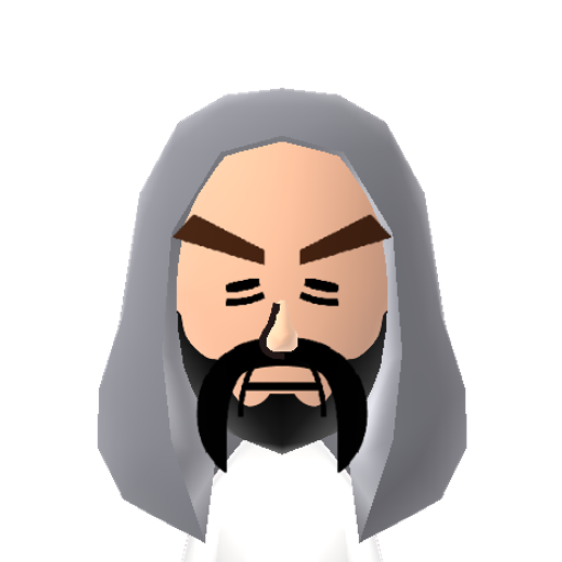 Gandalf Mii character: These are extracted and derived from the Mii Central Miis from the 3DS Miitopia.