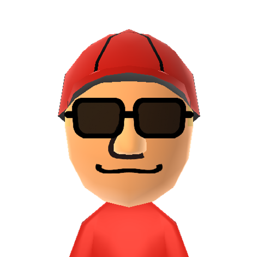 Duffman Mii character: Beer mascot from "The Simpsons". Oh Yeah!