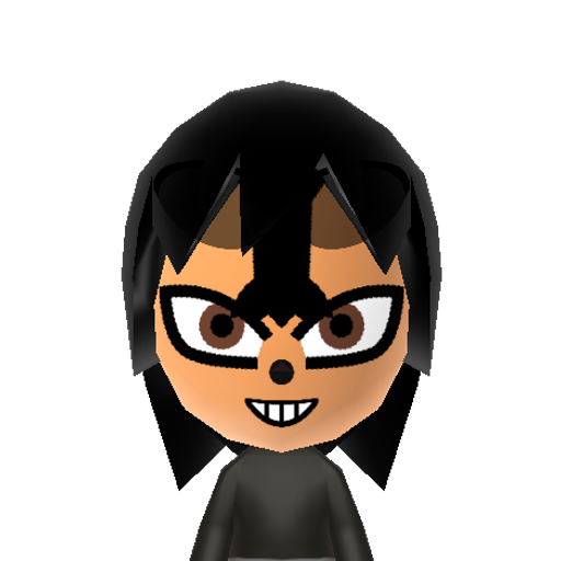 Dark Sonic Mii character: From the Sonic the Hedgehog series, when sonic turned into his dark form.