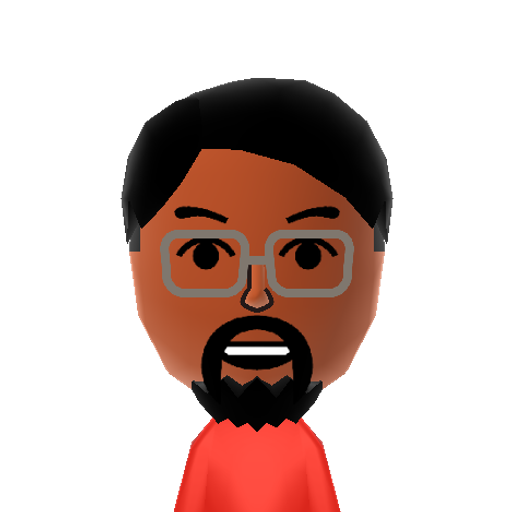 Adán Mii character: A Mii from Wii Sports Resort: Meme Squad, a mod for Wii Sports Resort