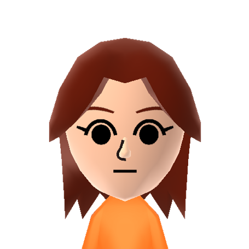 Mii Gunner Mii character: One of the three different types of Mii Fighters from SSB4. She is on the profile picture for the Miis.