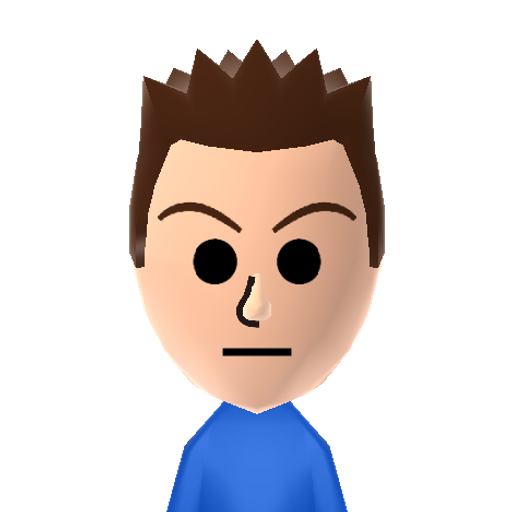 Tom Mii character: This is a Mii uploaded for the 3DS version and distributed by Mii Central for both the 3DS and Switch versions of Miitopia.
