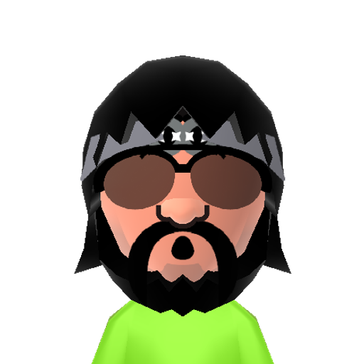 Macho Man Mii character: Six time world champion wrestler, ready to drop the flying elbow on your Wii. Ohhh yeeeeah!