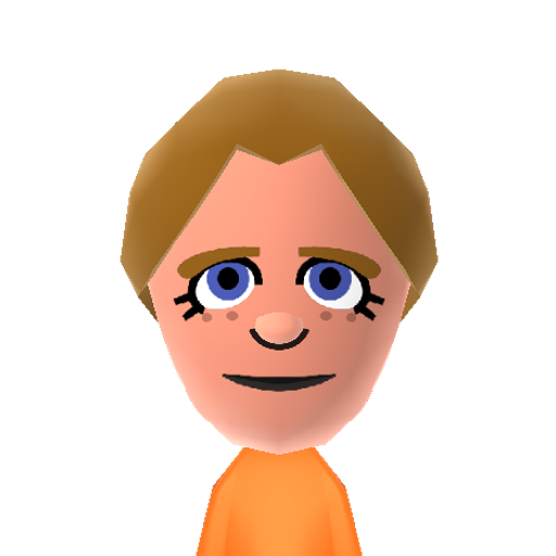 NINTENDO Mii character: Note that this Mii should be deleted due to a error with the lip color.
