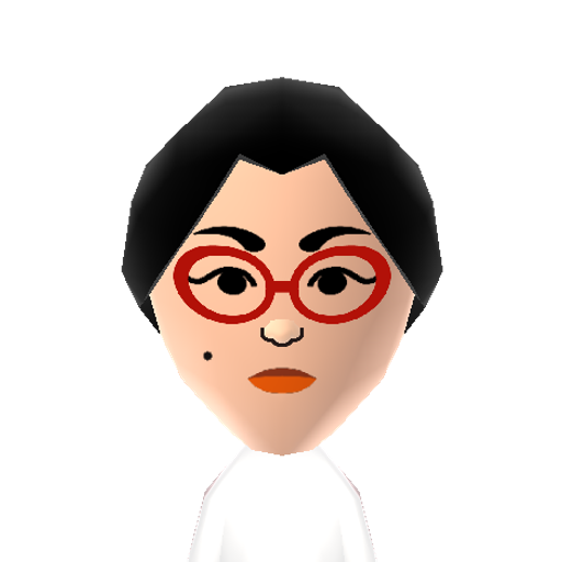 Librarian Mii character: From the Nintendo Direct 04.10.2014 for Tomodachi Life. She is characterized as "Weird and Creepy".