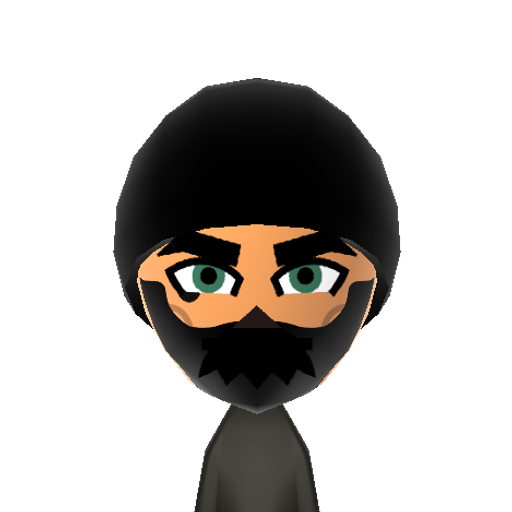 Ninja Mii character: A ninja in slim black to sneak up on your Miis.