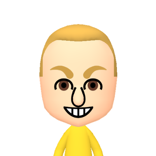 ㊑㊒㊓㌀㌅㌕ Mii character: This Mii is from the Switch SDK as a SampleDB Mii.