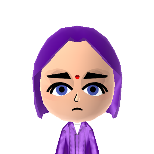 Raven Mii character: (Source: https://www.reddit.com/r/tomodachilife/comments/1ox3k6g/)