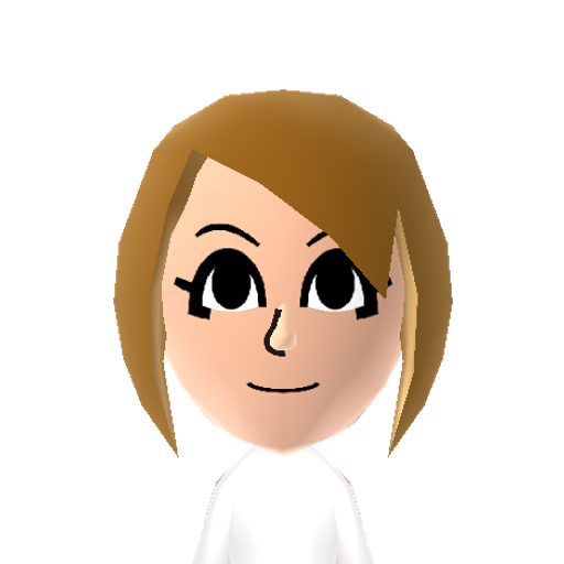 Reporter Mii character: The reporter from the "Ringside" game in "Rhythm Heaven Fever". She also appears as part of a trophy in Super Smash Bros for Wii U.