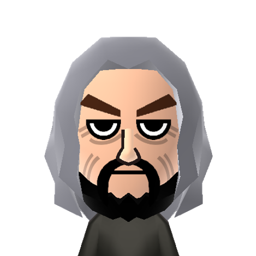 Gandalf Mii character: These are extracted and derived from the Mii Central Miis from the 3DS Miitopia.