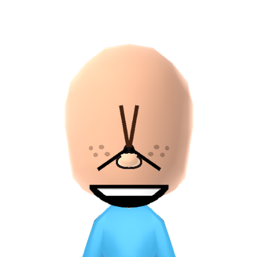 Diver Mii character: This miis face is the Olympic diveing symbol.