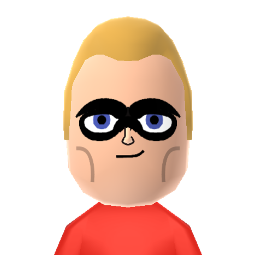 MrIncredbl Mii character: Bob Parr, the dad from "The Incredibles", as his superhero identity. He has superhuman strength.