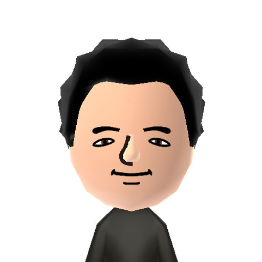 Moffat Mii character: Writer of "Doctor Who" and "Sherlock".