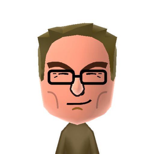 Leonard H. Mii character: Johnny Galecki as the nerdy main character from the sitcom "The Big Bang Theory".
