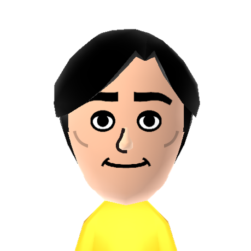 Takumi Mii character: From Wii Sports and Wii Party.