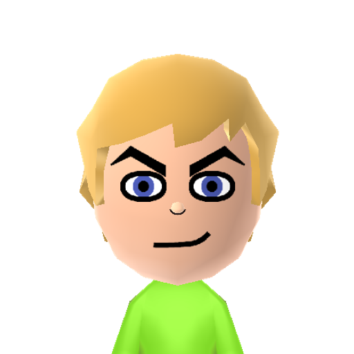toon link Mii character: From "The Legend of Zelda: The Windwaker".