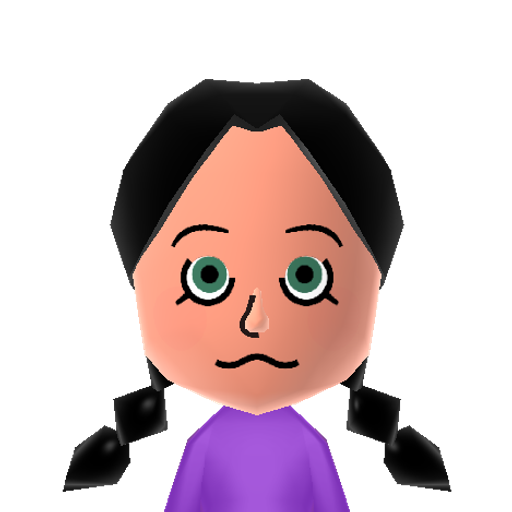 Mika Mii character: A Mii from Wii Sports Resort: Meme Squad, a mod for Wii Sports Resort