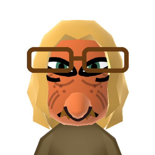 籍쥆ﰊ鲾狤퇹녜탌熤 Mii character: a mii i randomly generated using hxd and then using imhex to make adjustments to the mii.