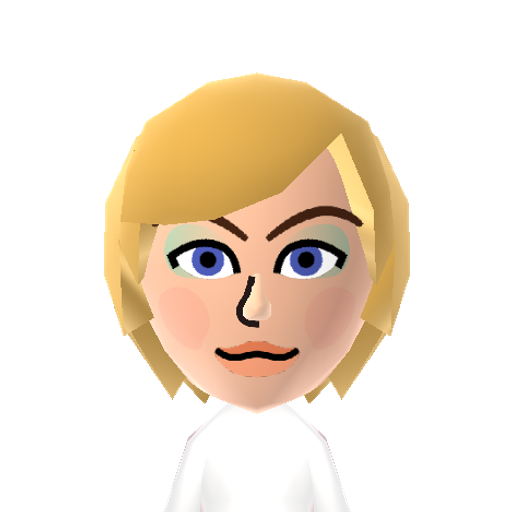 Ellie Mii character: She works at the "Cafe Petrov" store in "Nintendogs + Cats" for 3DS.
