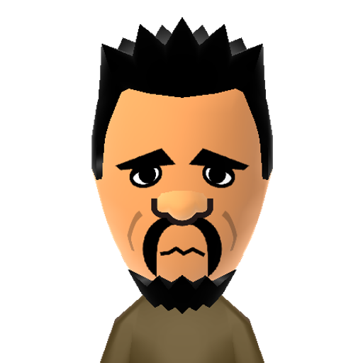 Massimo Mii character: A Mii from Press Sports, a mod for Wii Sports.