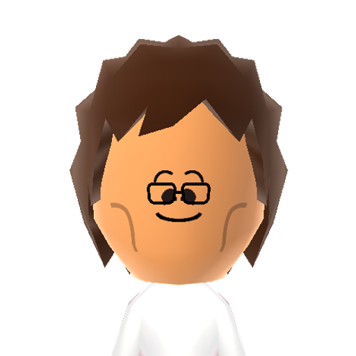 Glasses Mii character: He has glasses