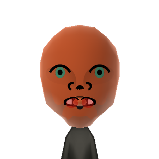 Dibuk Mii character: For Halloween! Creature from West-African and Caribbean mythology. He steals and eats the coins that have been put on the eyes of fresh human corpses - damning the soul of the person to an infinity of torment in Hell! Wooo.... scary!