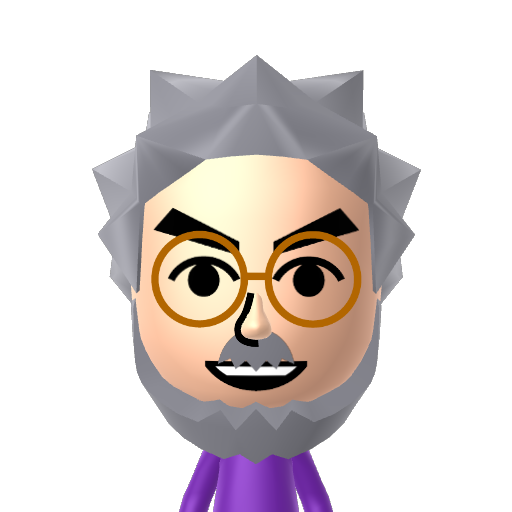 oldy Mii character: from My Wii U Friend List (July 2017) [@AwesomeGamerland]
