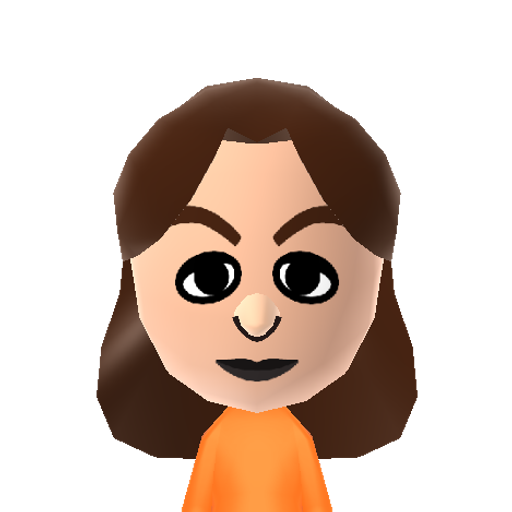 NINTENDO Mii character: Note that this Mii should be deleted due to a error with the lip color.