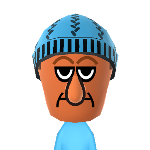 Squidward Mii character: Irritable character from SpongeBob SquarePants.