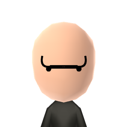 skateboard Mii character: A skateboard mii