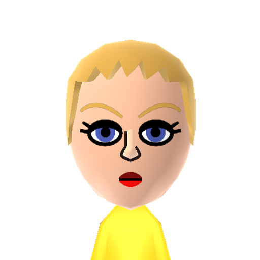 Twiggy Mii character: The famous influential 1960s fashion model and style icon. Her real name is Lesley Hornby.
