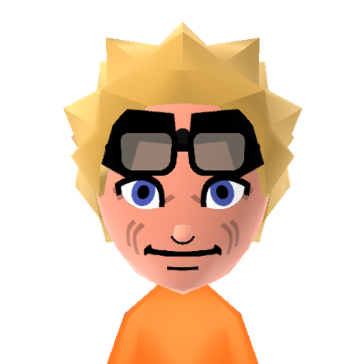 Naruto U. Mii character: The hyperactive, knuckle head, orange ninja of Konoha, is the main protagonist in the "Naruto" series. He's the Nine Tails' jinchuriki, who aspires to become Hokage.