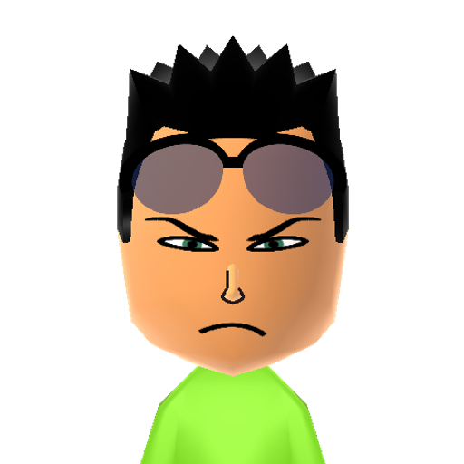 Zoro Mii character: A main character from One Piece, a manga and anime series. (You can change his hair to his usual green color in the Tomodachi Life game.)