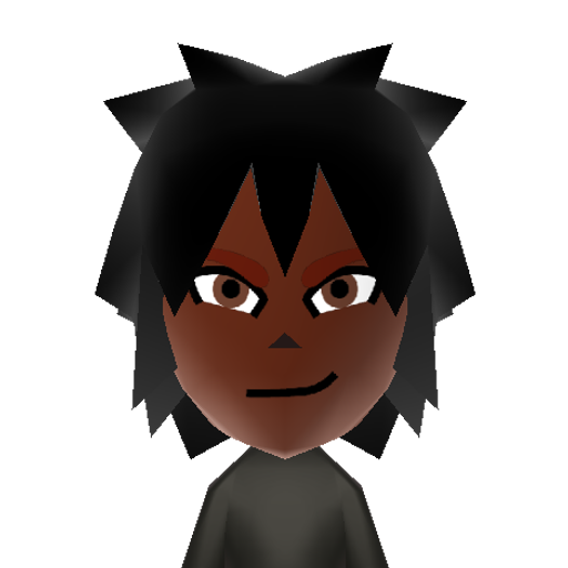 Zoroark Mii character: A Dark-type Pokemon that evolves from Zorua.