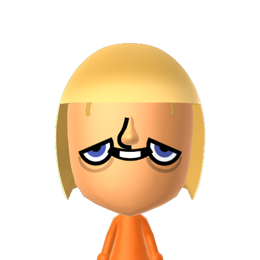 Slug Mii character: Slug. An OC mii created by my very talented mii making friend Mew.