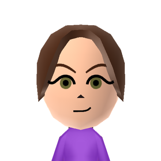 Blaze Mii character: Blaze the Cat. (Eyes should be yellow-green, hair and eyebrows should be light purple) Sourced from https://www.tumblr.com/auroraknux/163963081601/