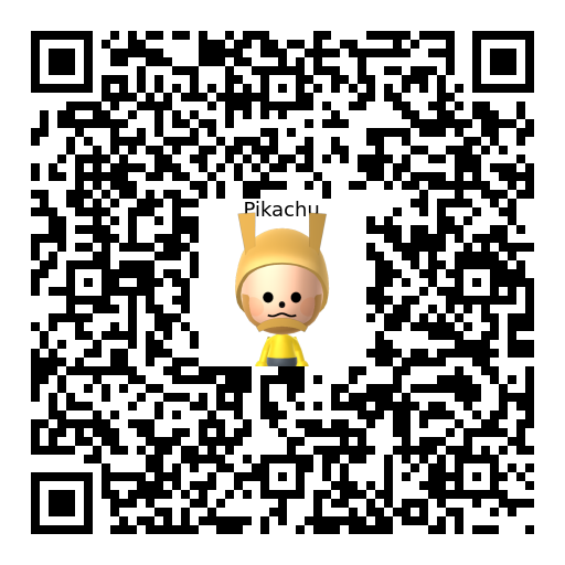 Pikachu Mii QR code