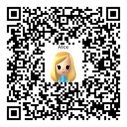 Alice Mii QR code