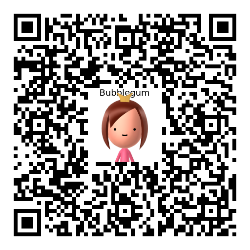 Bubblegum Mii QR code