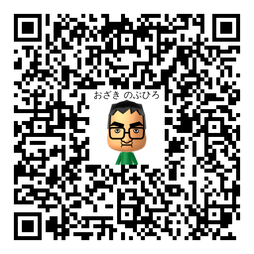 おざき のぶひろ Mii QR code