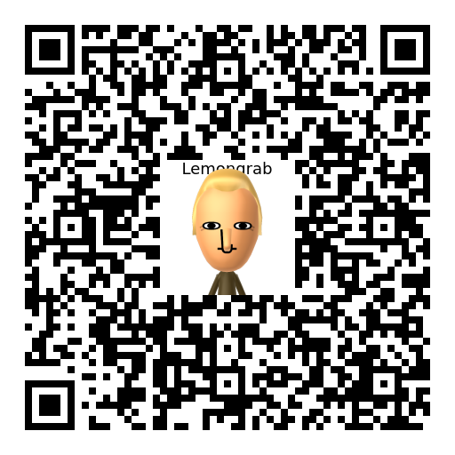 Lemongrab Mii QR code