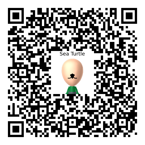 Sea Turtle Mii QR code