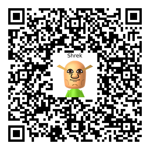 Shrek Mii QR code